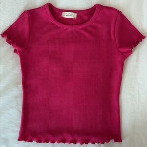 Altar’d state pink ribbed top